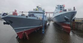 На Зеленодольском заводе имени Горького спущены на воду два корвета для ВМФ России